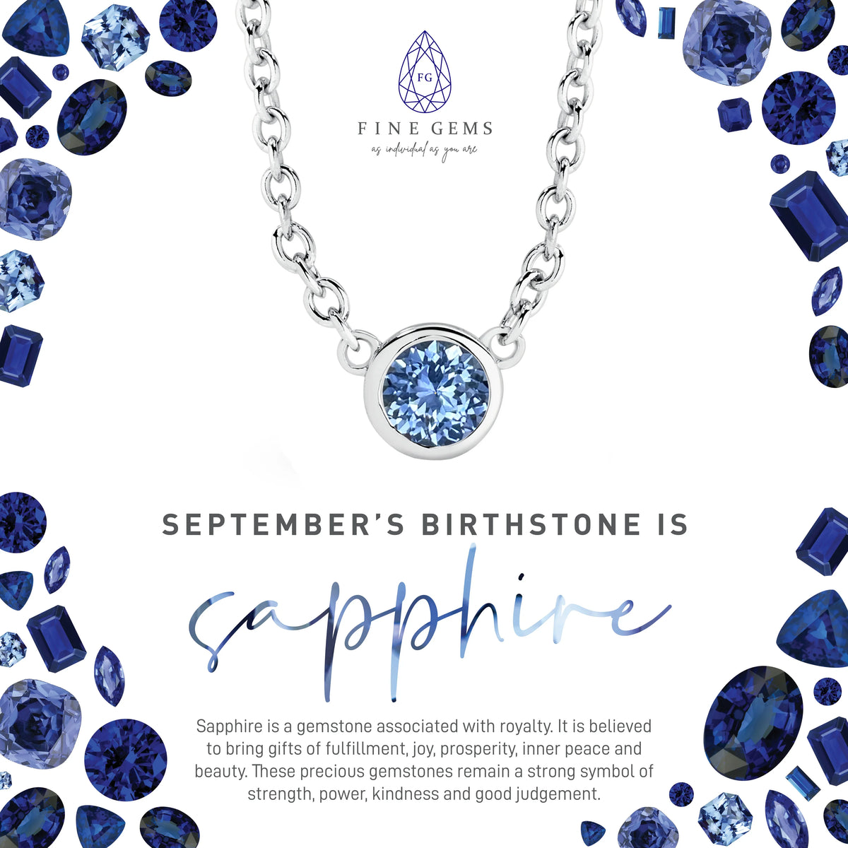 9CT 3MM BEZEL BIRTHSTONE NECKLACE