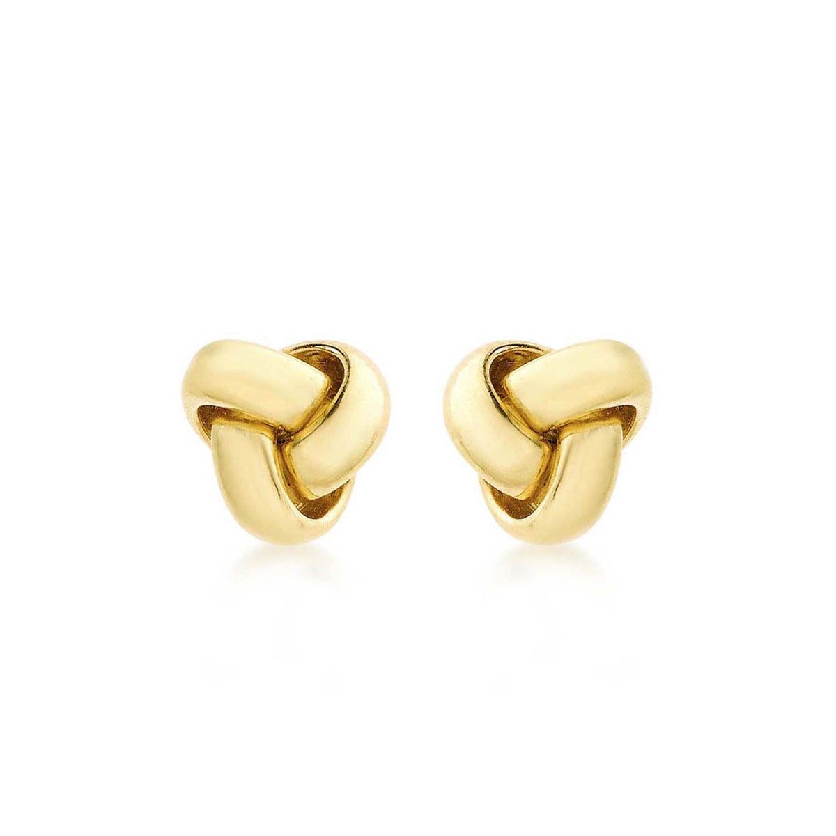 9ct Yellow Gold 8mm Knot Stud Earrings