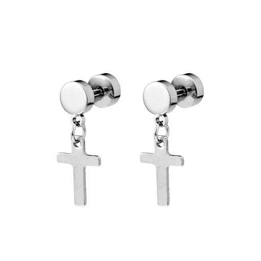 Blaze stainless cross studs