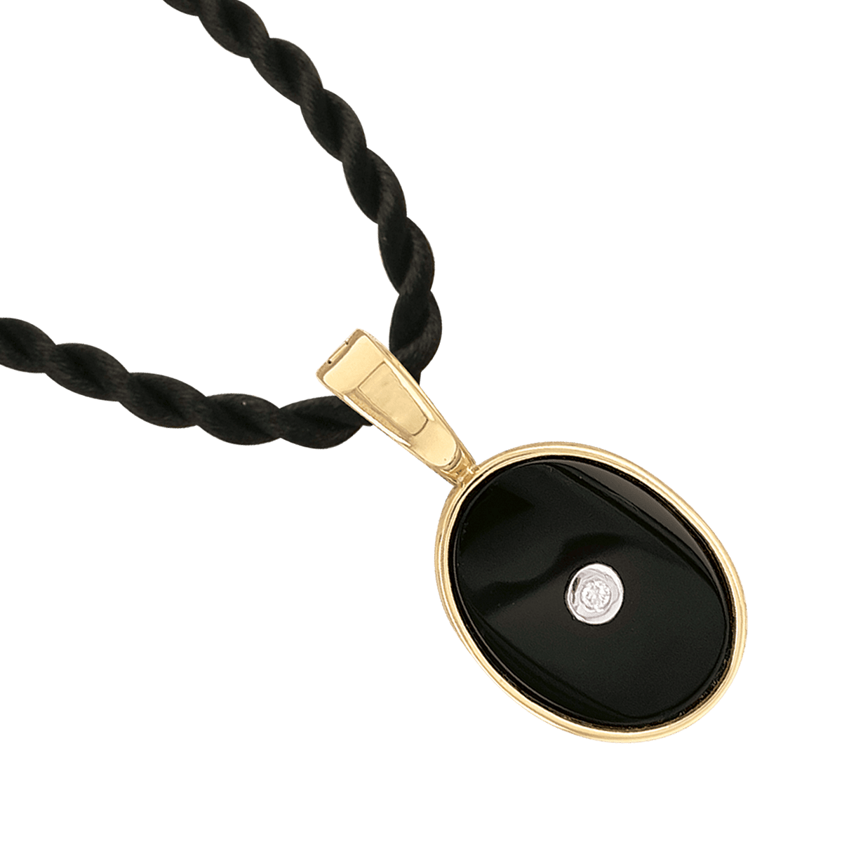 9ct Onyx and Diamond Enhancer