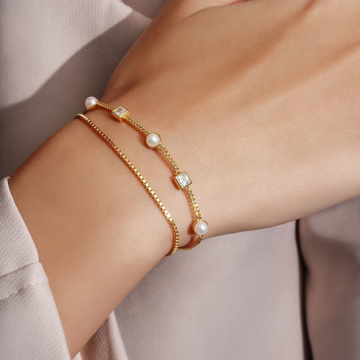 Ania Haie Gold Box Chain Bracelet