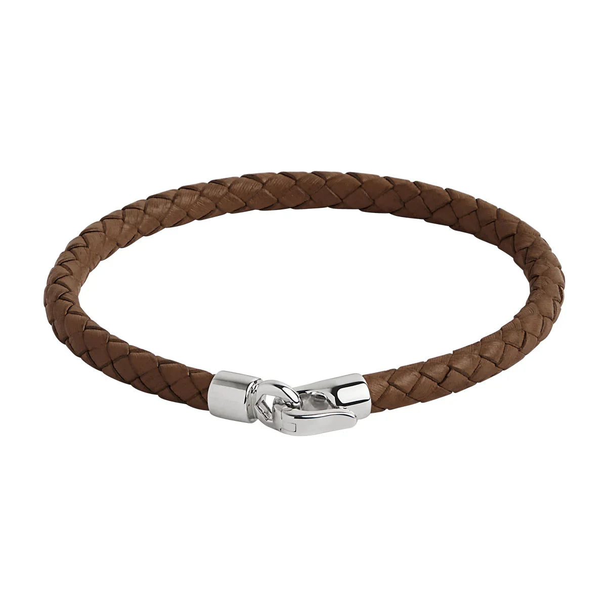 The Mariner Men’s Plaited Leather and Steel Bracelet