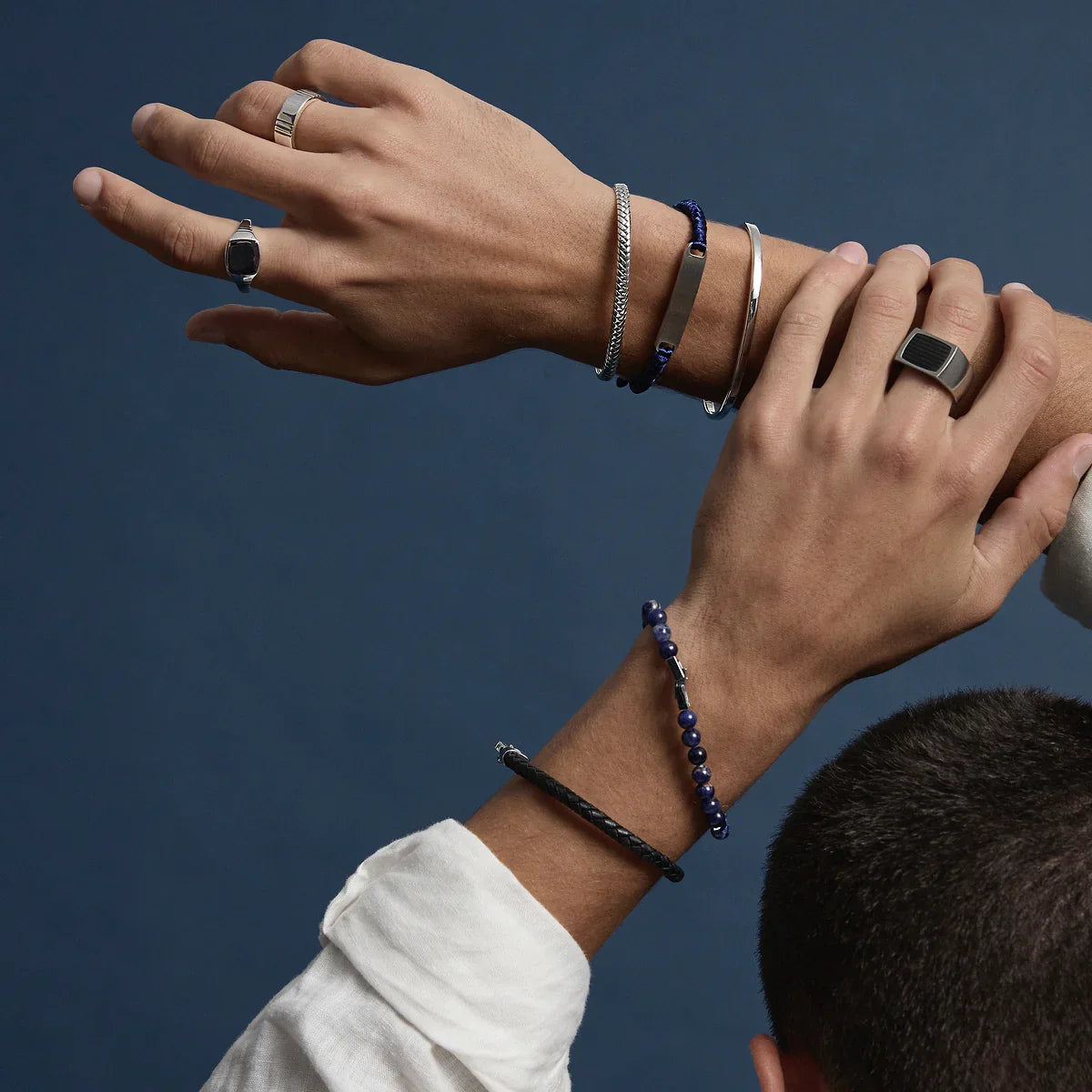 NAJO Atlas Men's 6mm Beaded Sodalite Bracelet