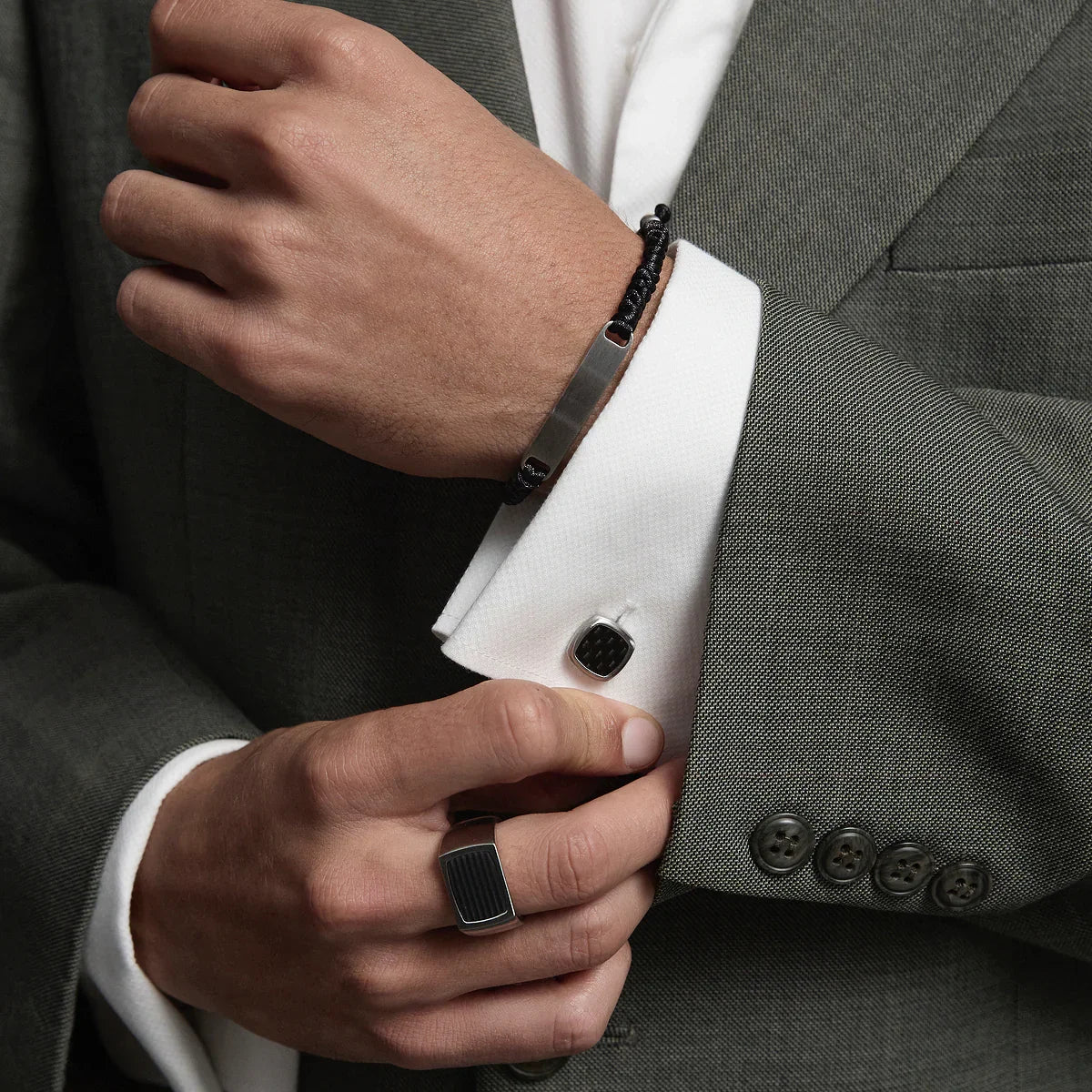 NAJO Elemental Men’s Cord Identity Bracelet