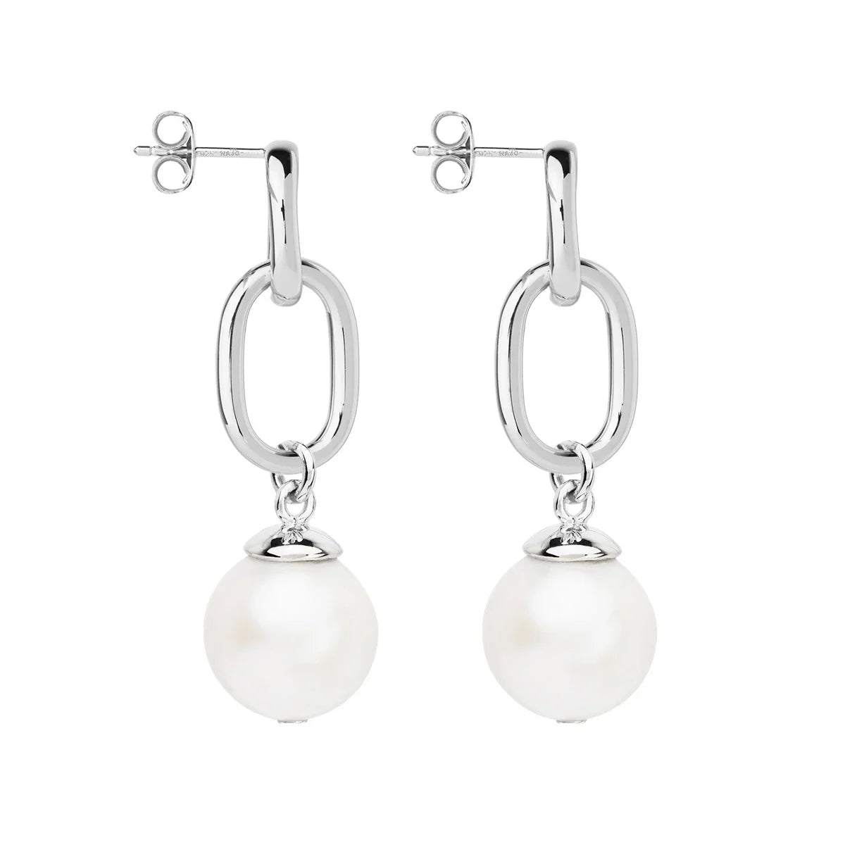 NAJO Sea Nymph Silver and Pearl Drop Earrings