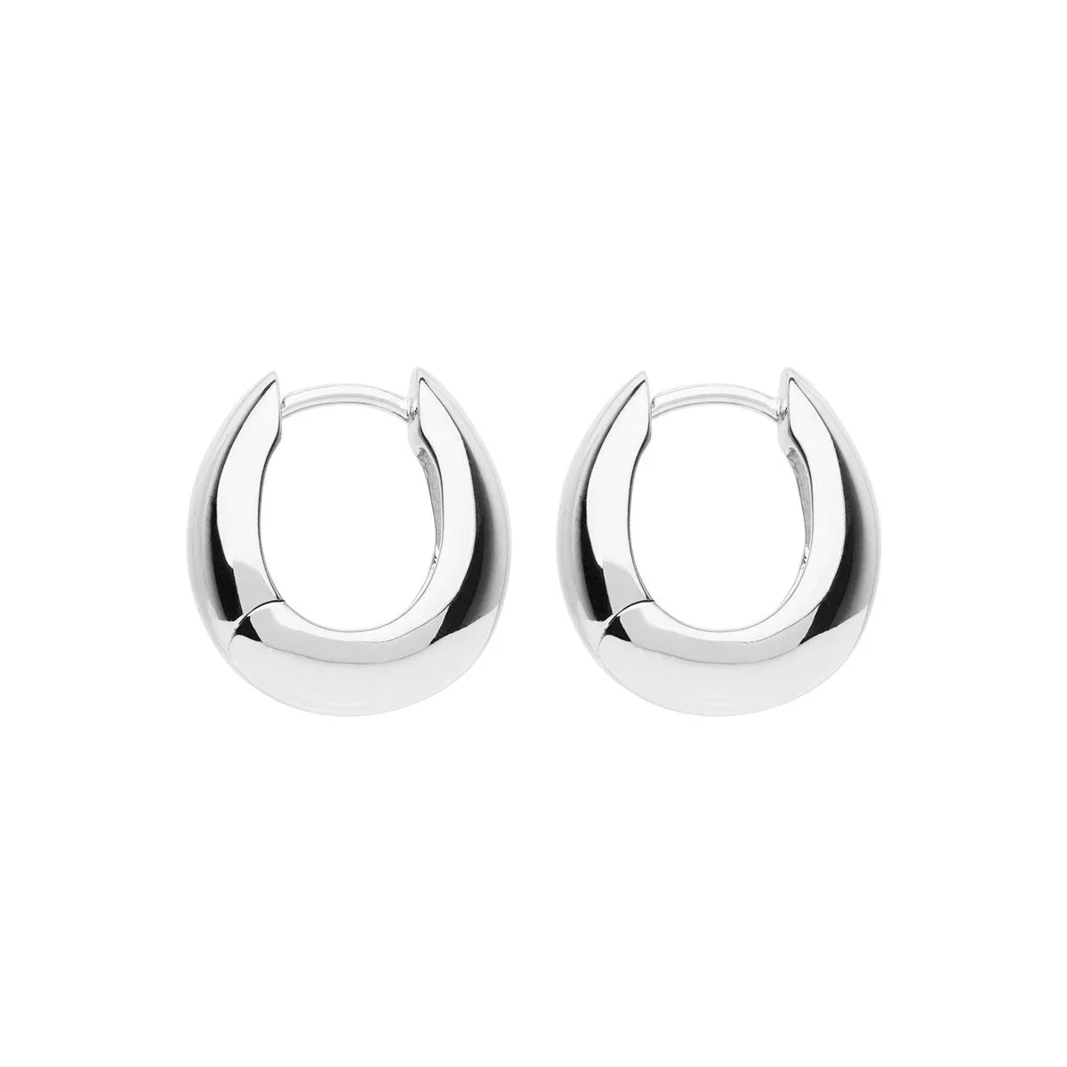NAJO Arco Silver Huggie Earrings