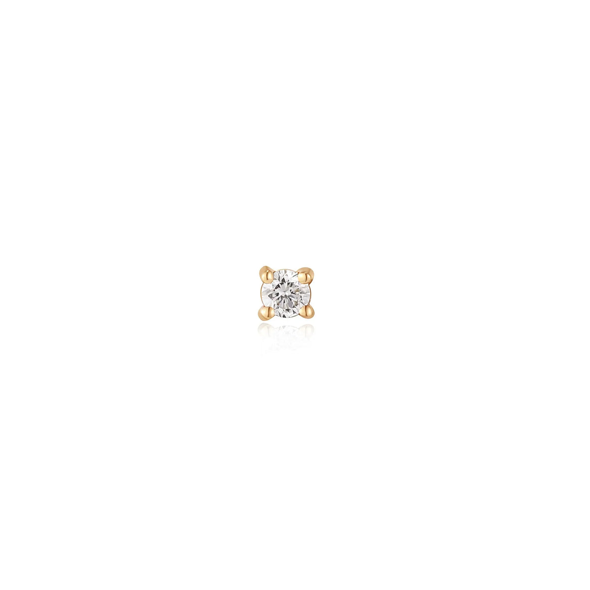 Ania Haie 14ct Gold Stargazer Natural Diamond Single Labret Earring