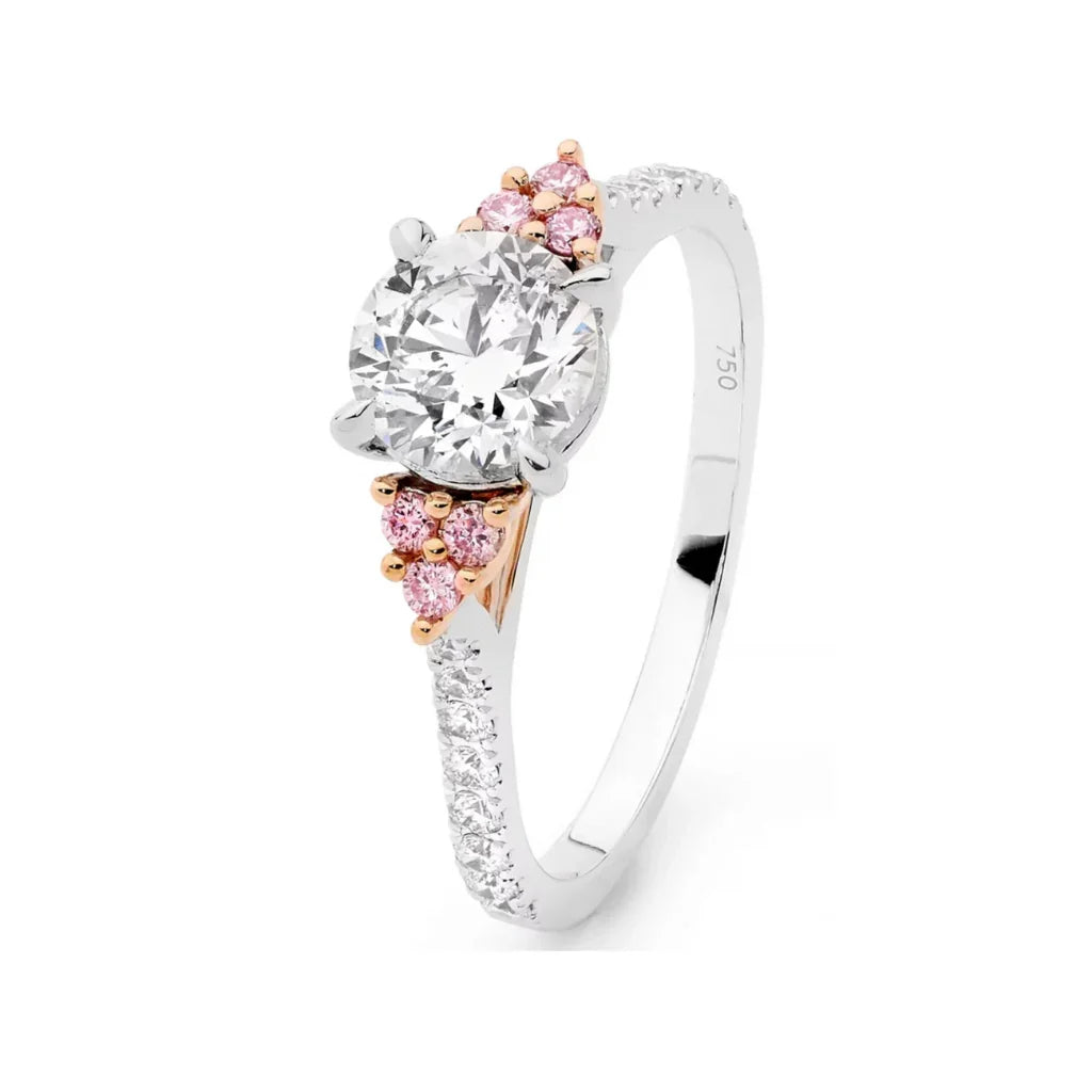 18K White & Rose Gold Diamond Ring