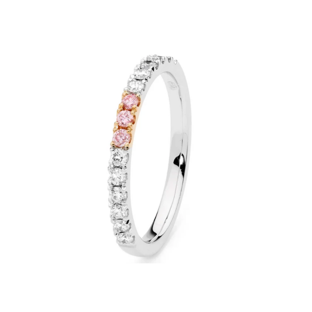 Pink Diamond Accent Band