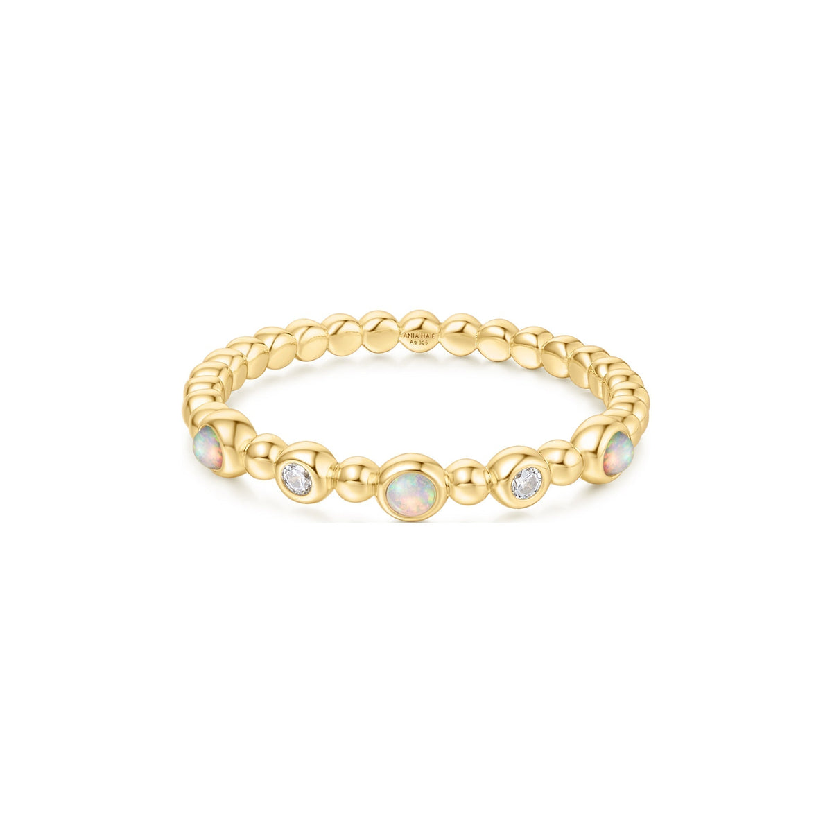 Ania Haie Gold Bezel Kyoto Opal Beaded Ring