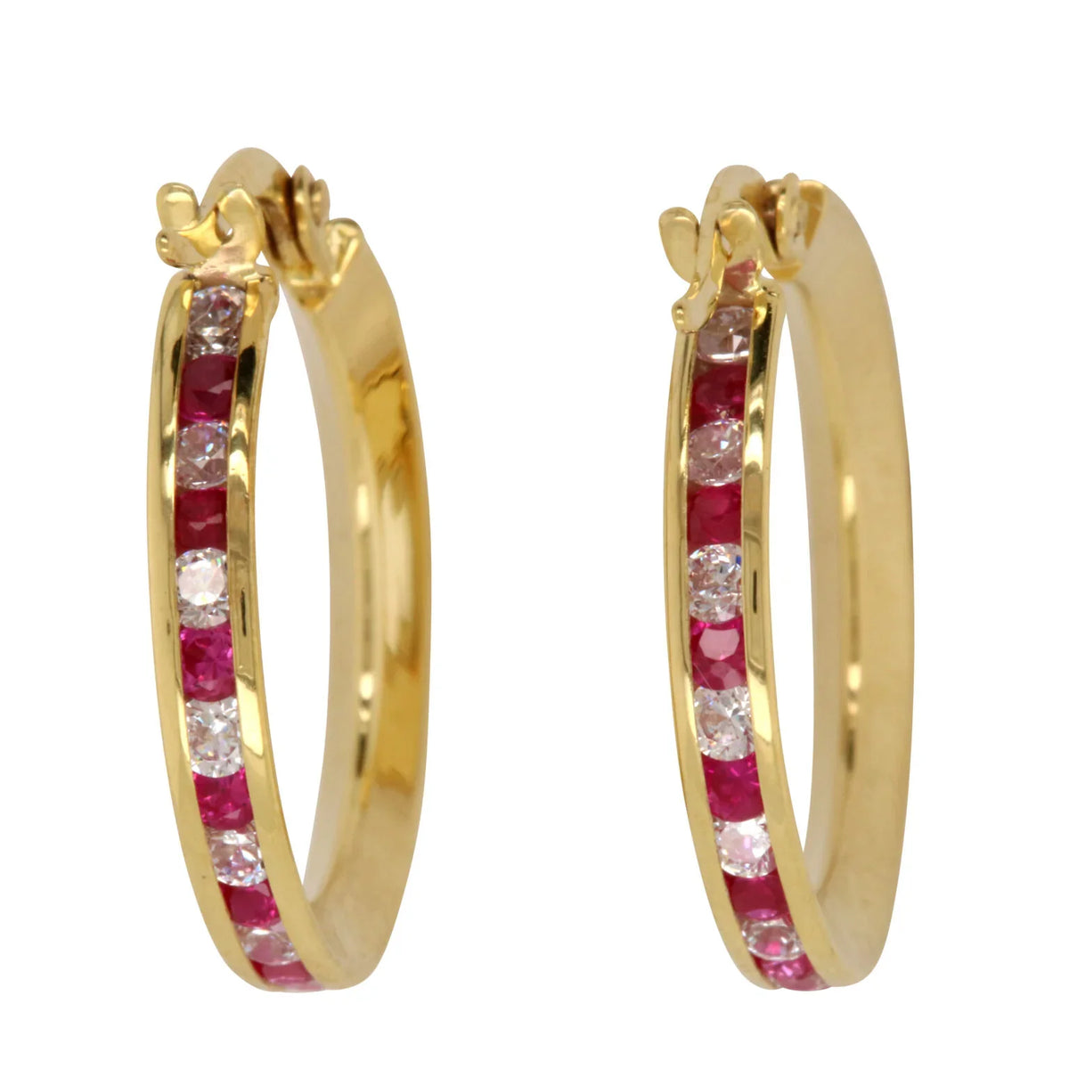 9ct CZ Hoops
