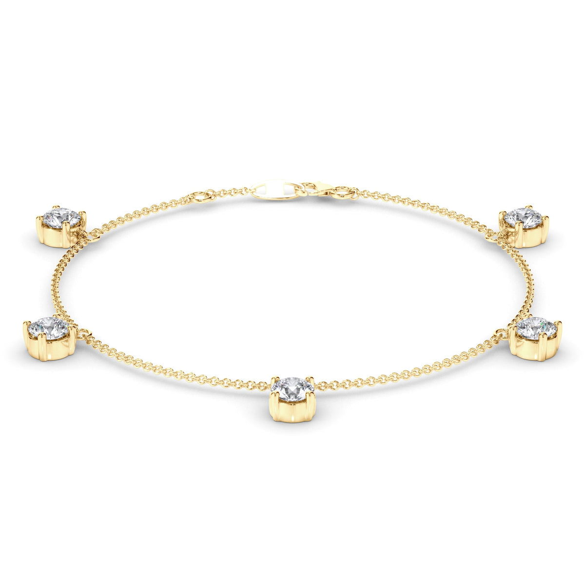 Floating Round Brilliant Cut Laboratory Grown Diamond Bracelet