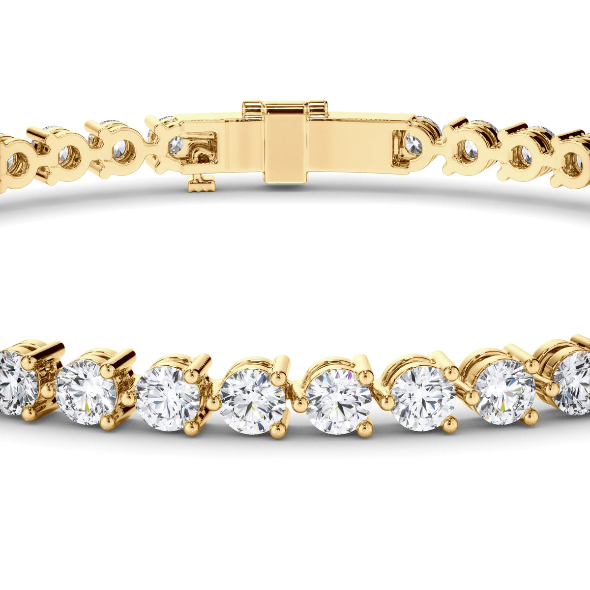 Round Brilliant Cut Laboratory Grown Diamond Tennis Bracelet
