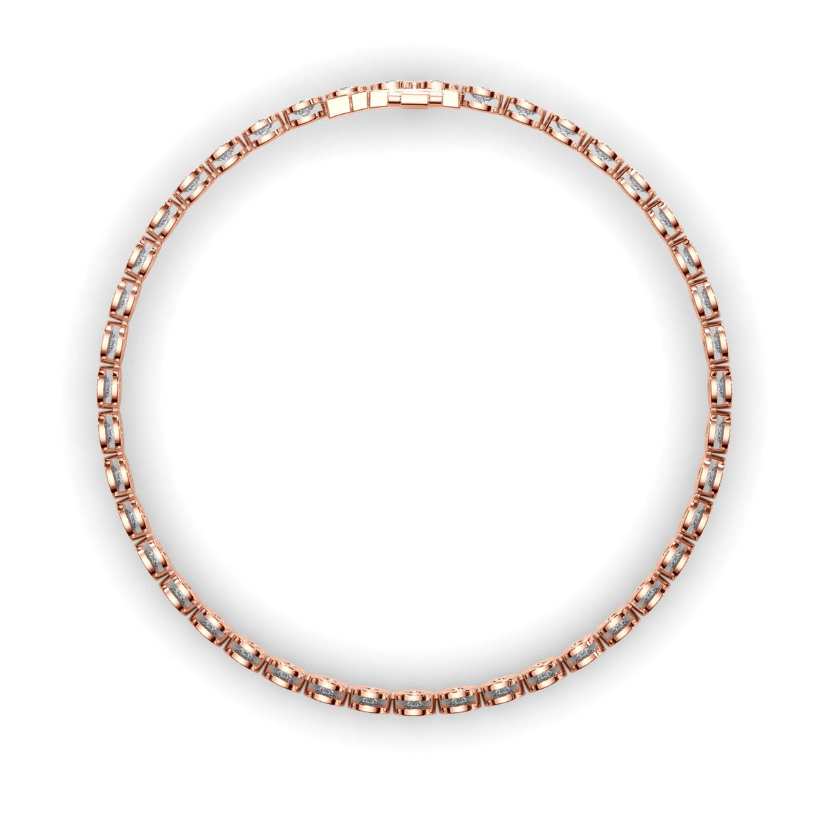 Round Brilliant Cut Laboratory Grown Diamond Bezel Set Tennis Bracelet