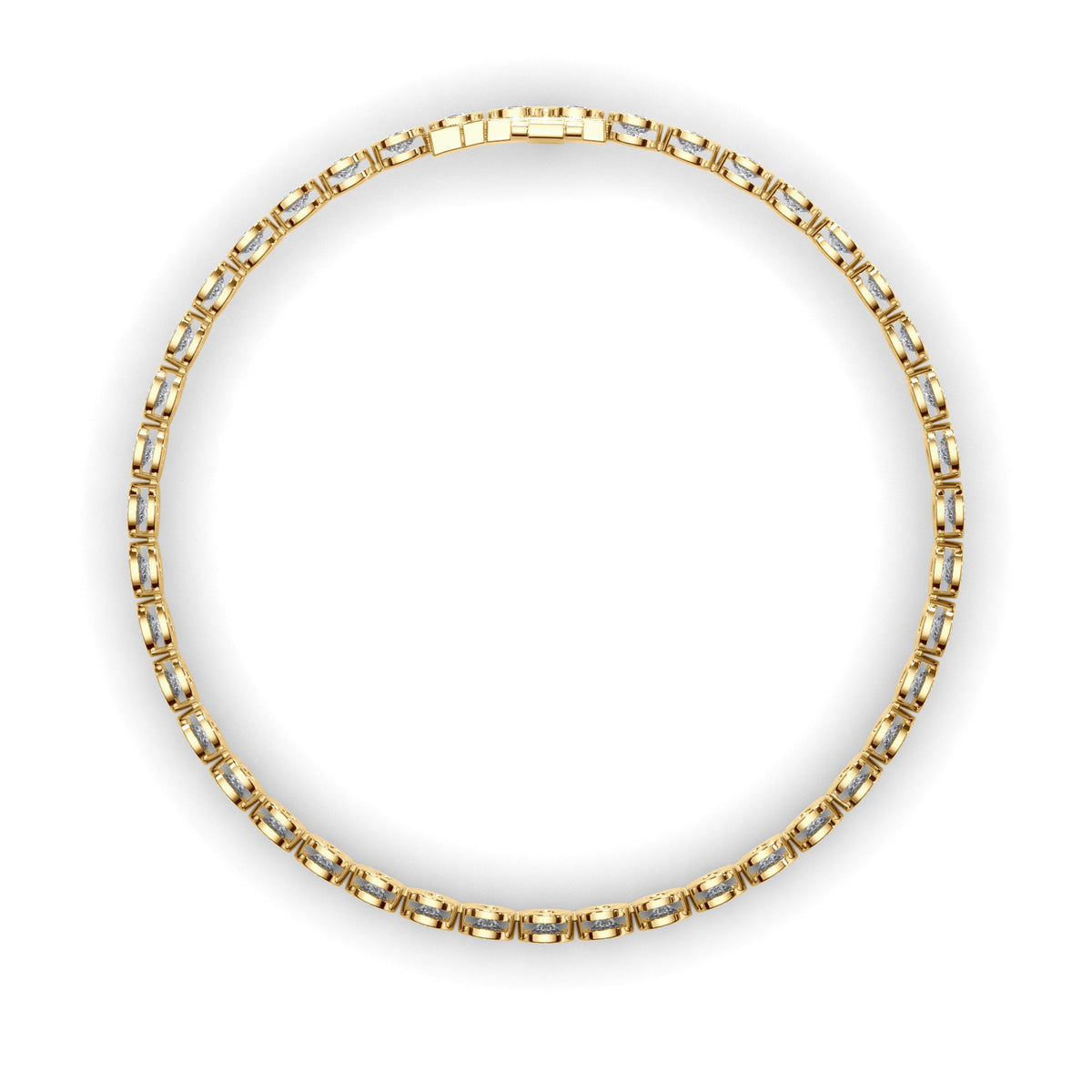 Round Brilliant Cut Laboratory Grown Diamond Bezel Set Tennis Bracelet