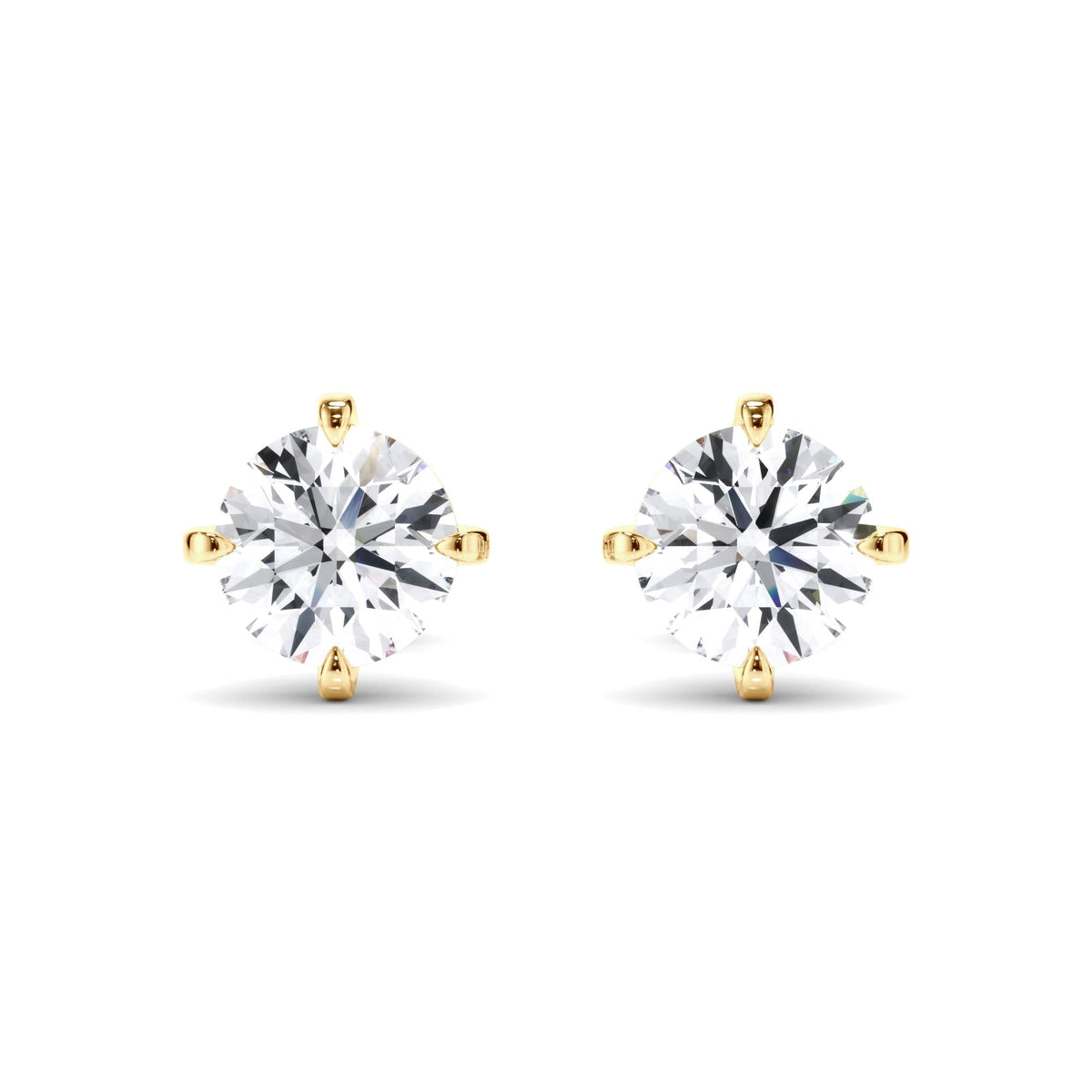 Round Brilliant Cut Diamond Stud Earrings