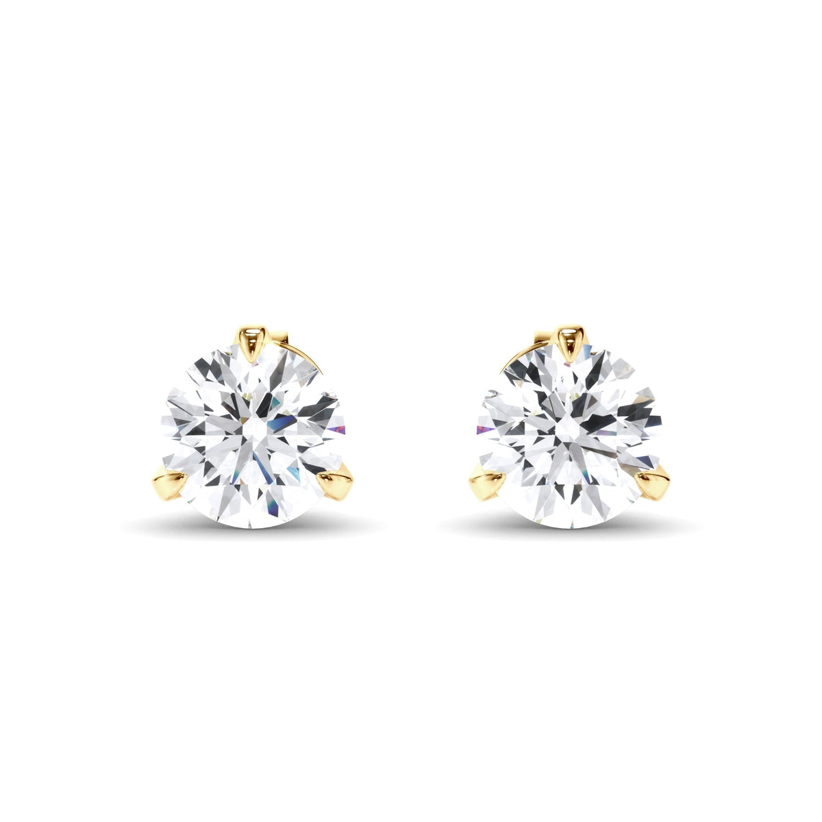 Round Brilliant Cut Diamond Stud Earrings