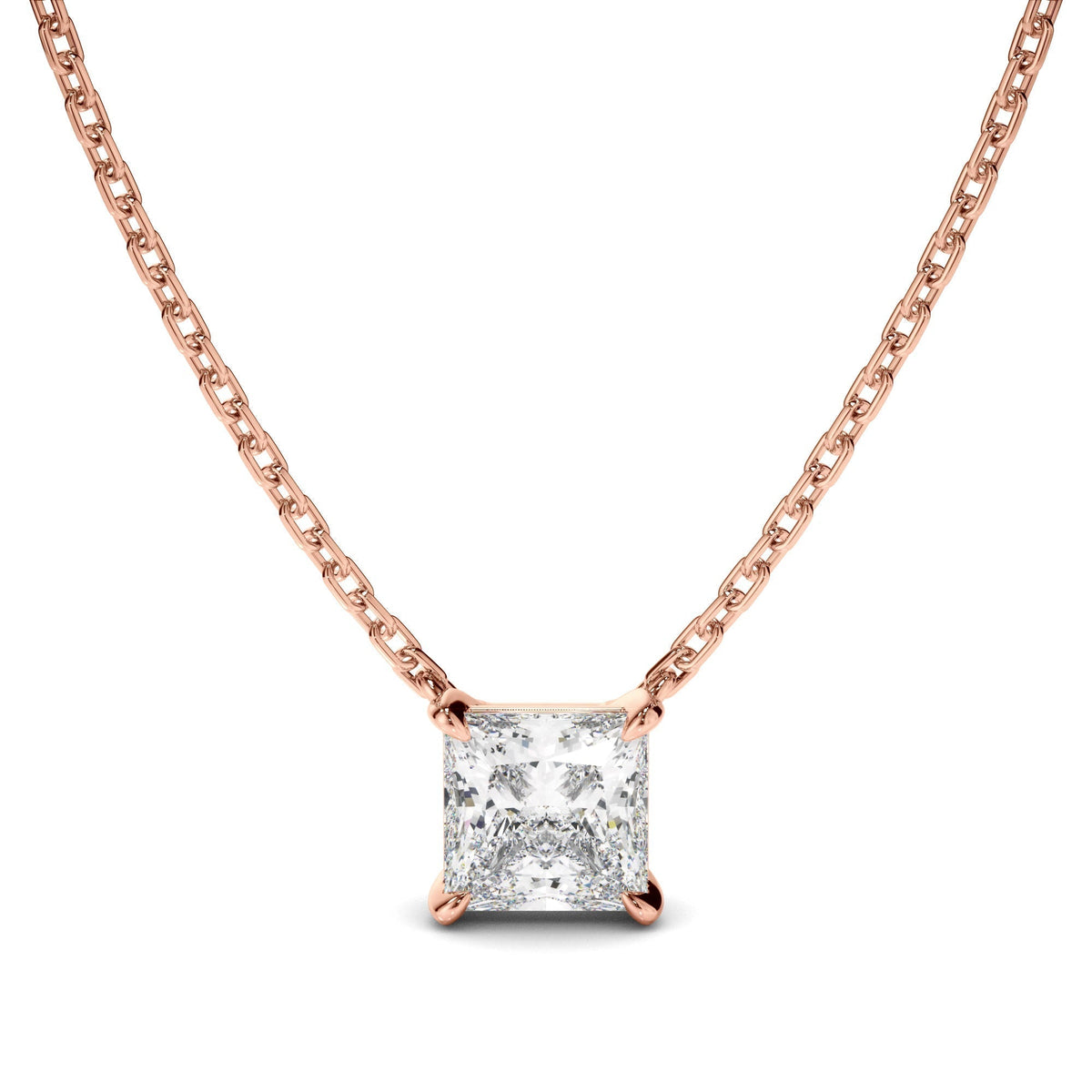 Princess Cut Diamond Necklet