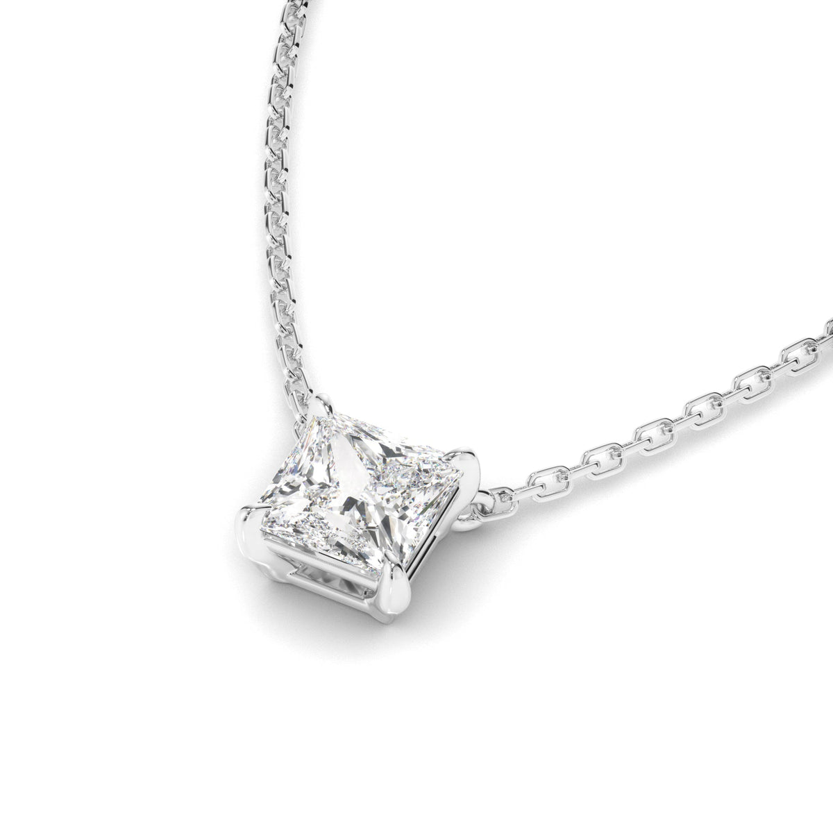 Princess Cut Diamond Necklet