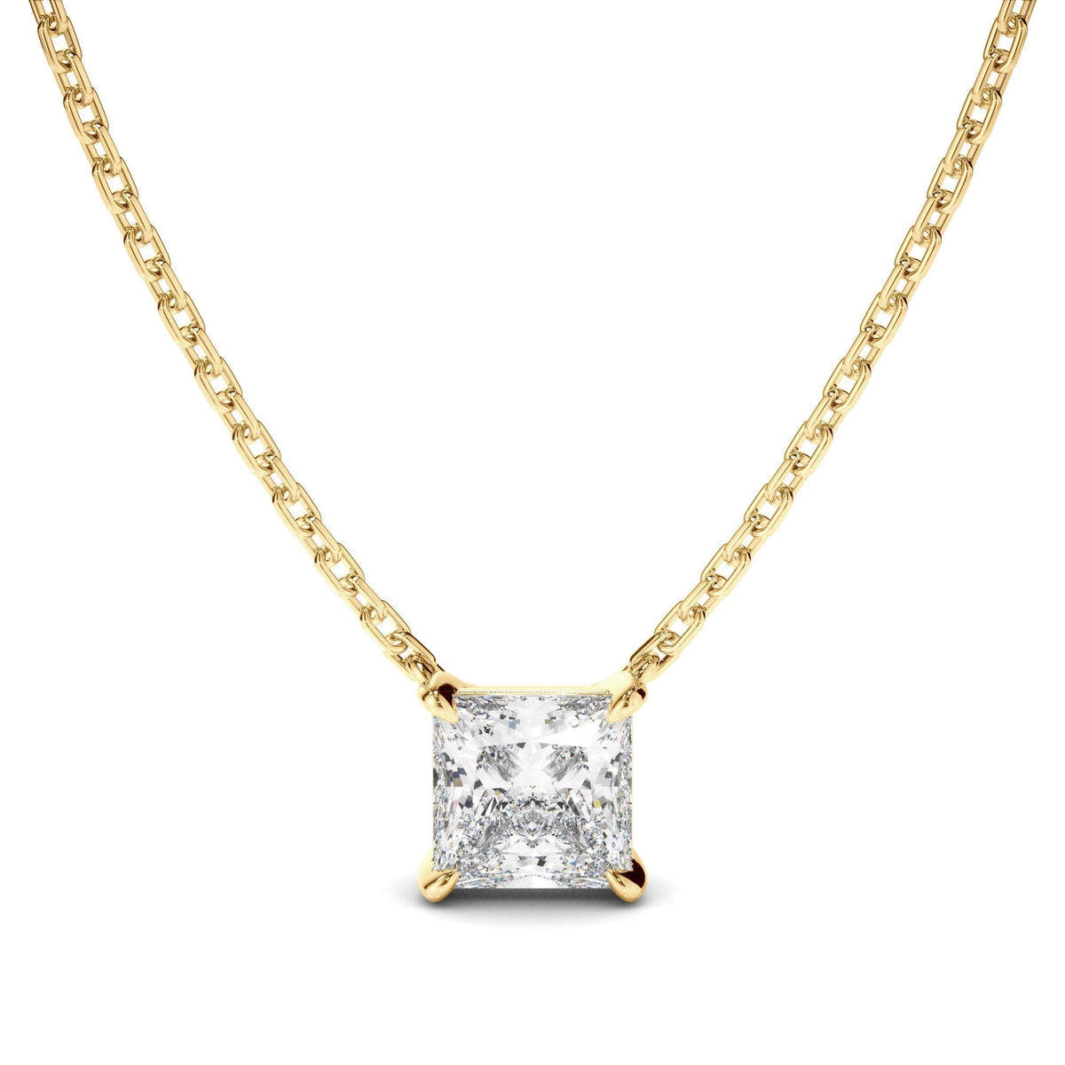 Princess Cut Diamond Necklet