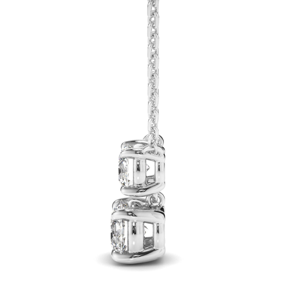 Round Brilliant Cut Diamond Drop Pendant