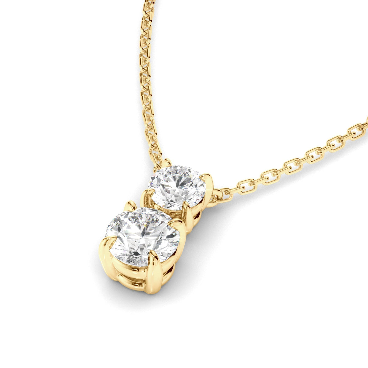 Round Brilliant Cut Diamond Drop Pendant