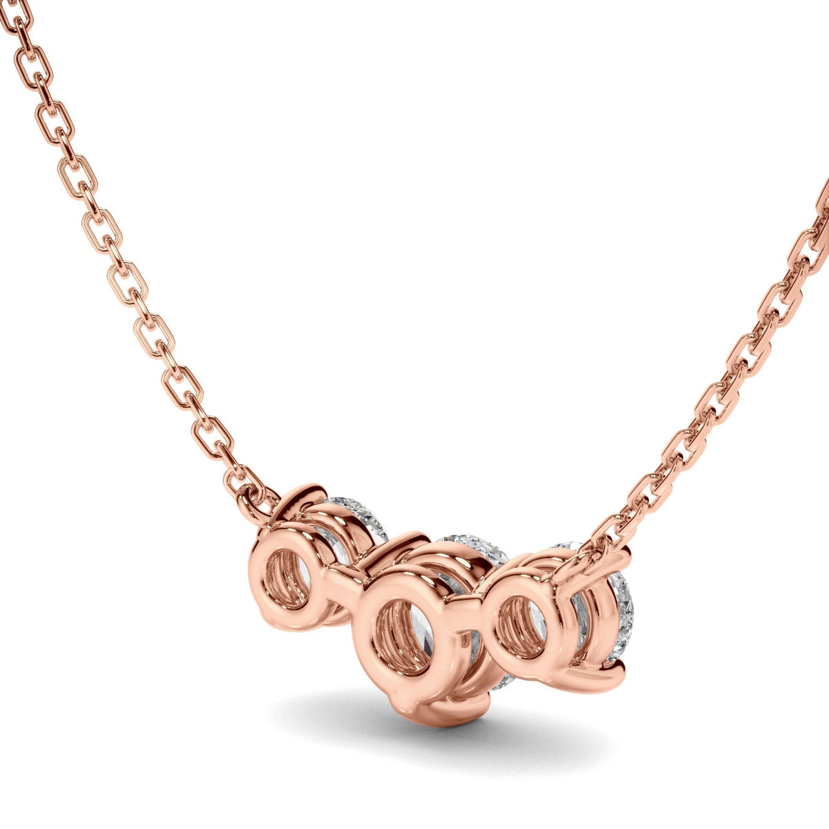 Round Brilliant Cut Diamond Trilogy Necklet