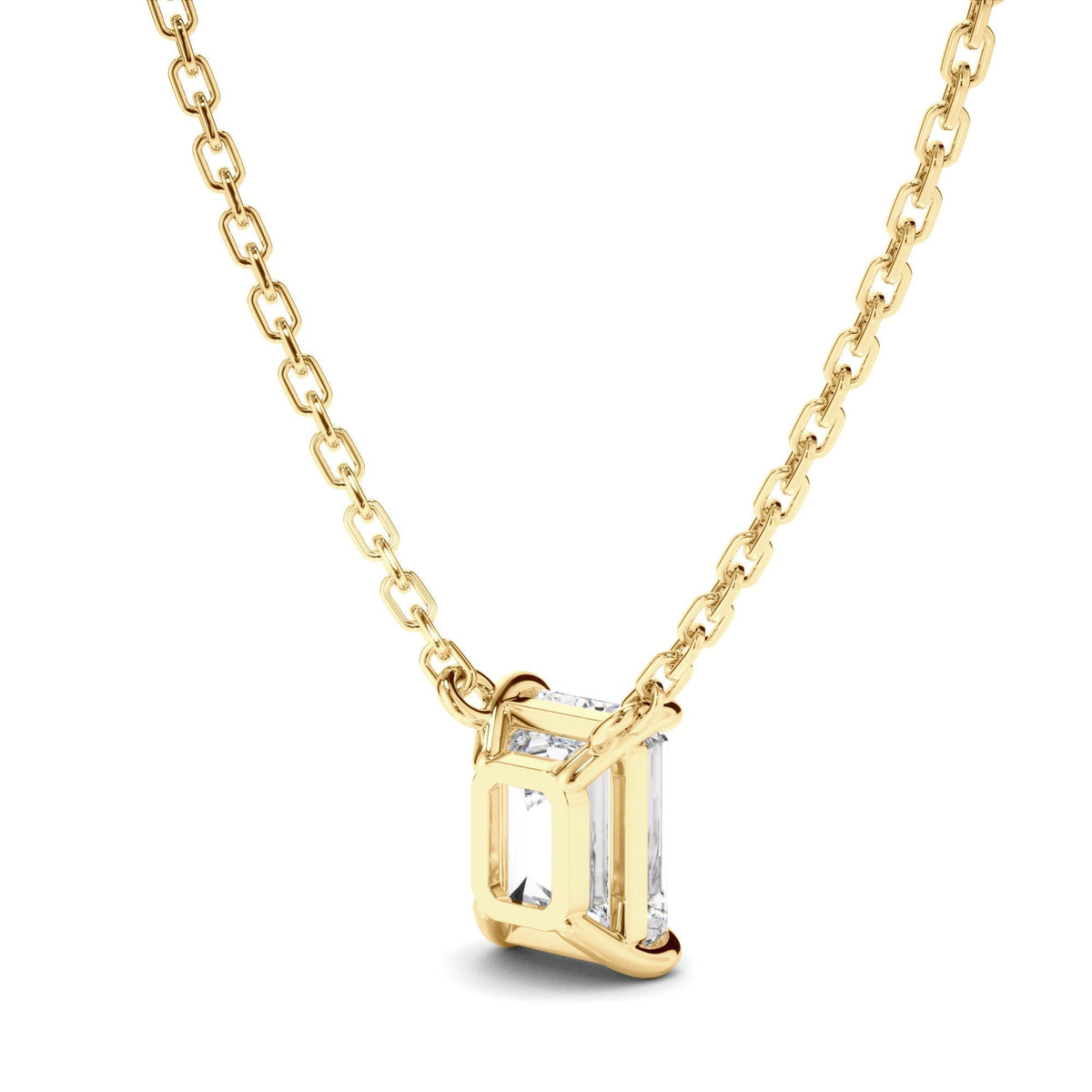 Emerald Cut Diamond Necklet