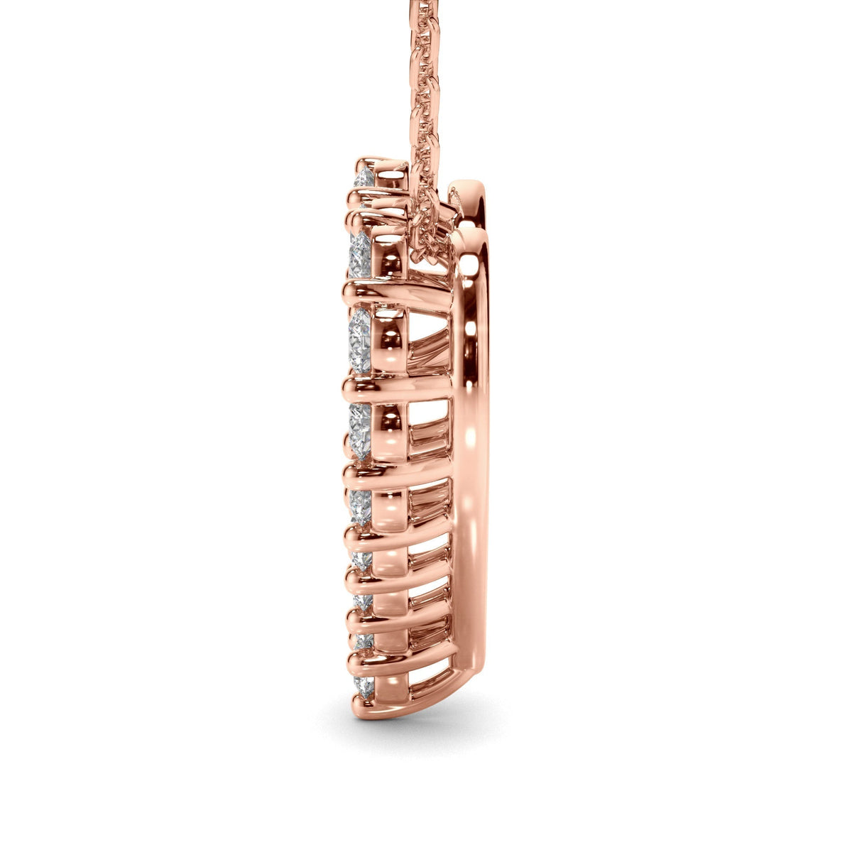 Diamond Heart-Shaped Pendant
