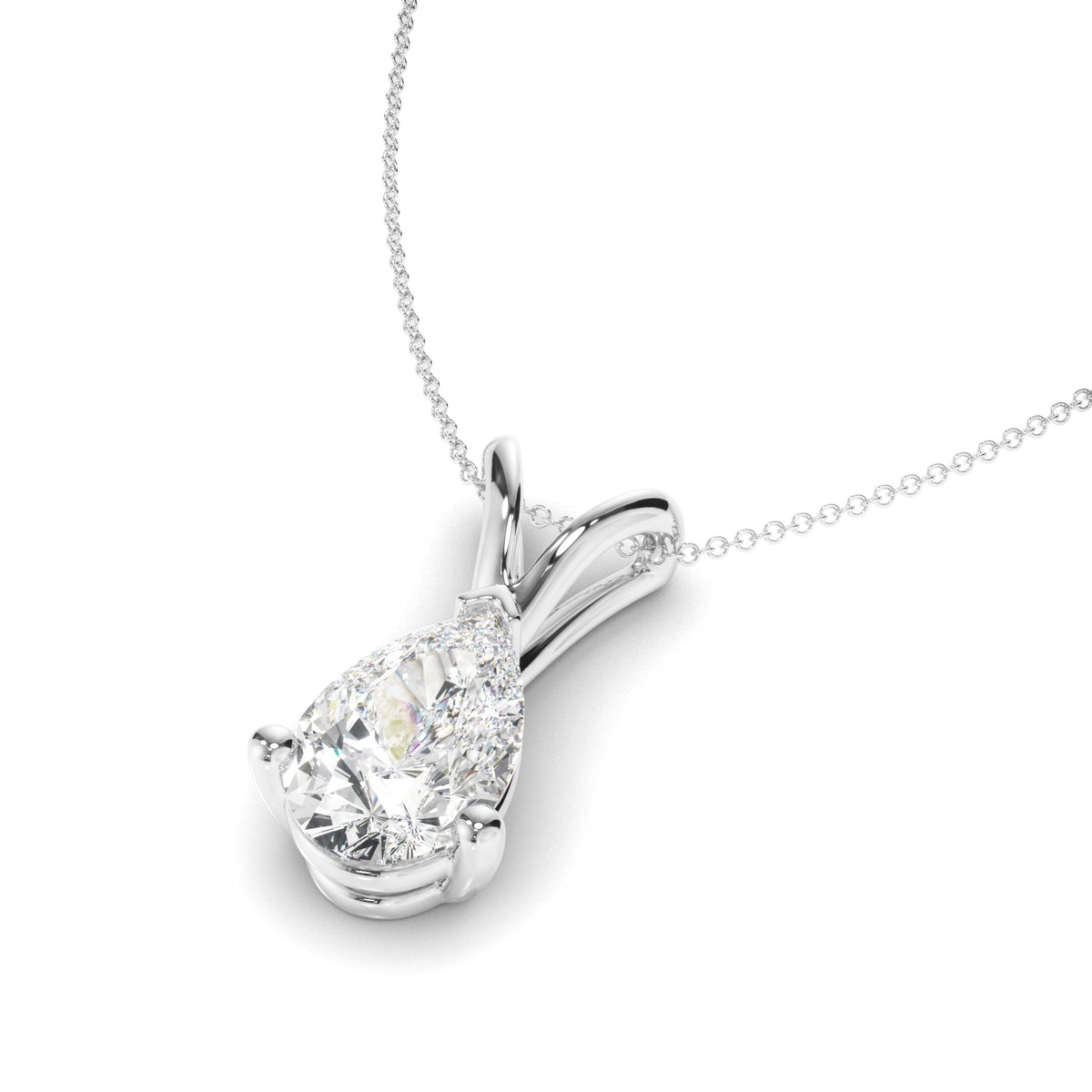 Pear Cut Diamond Pendant
