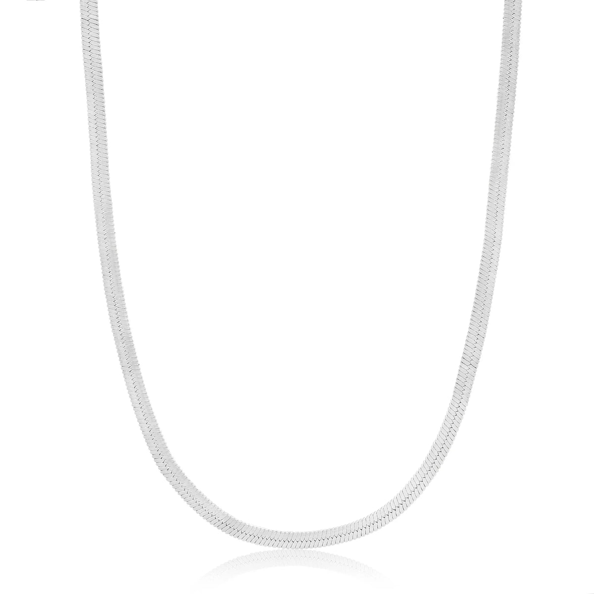 Ania Haie Silver Flat Snake Chain Necklace