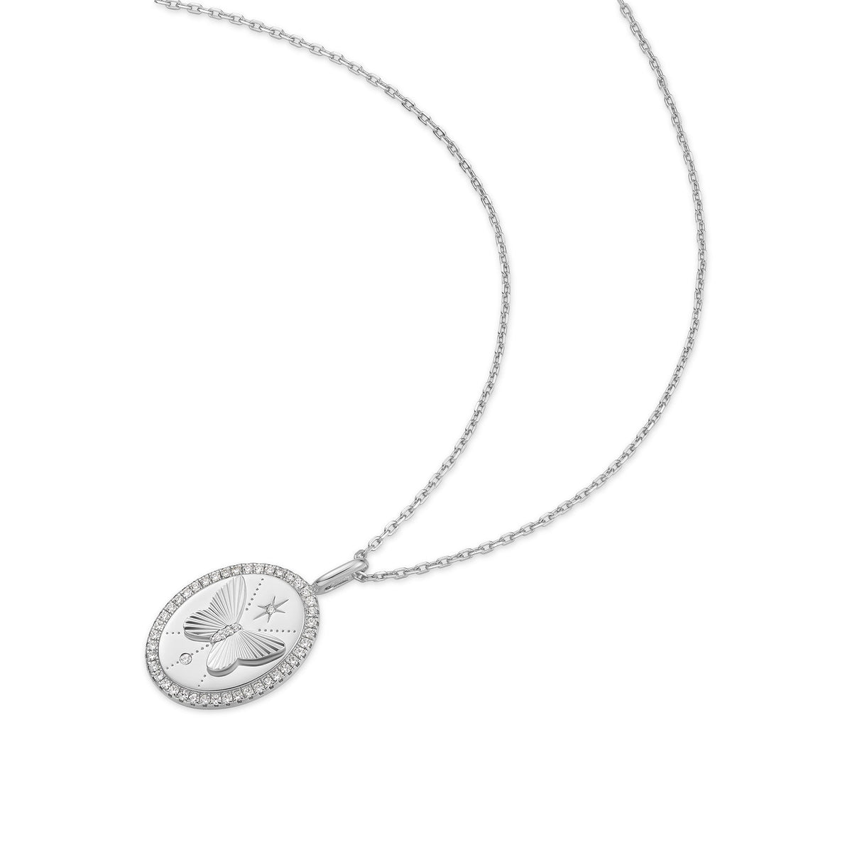 Ania Haie Silver Butterfly Pendant Necklace