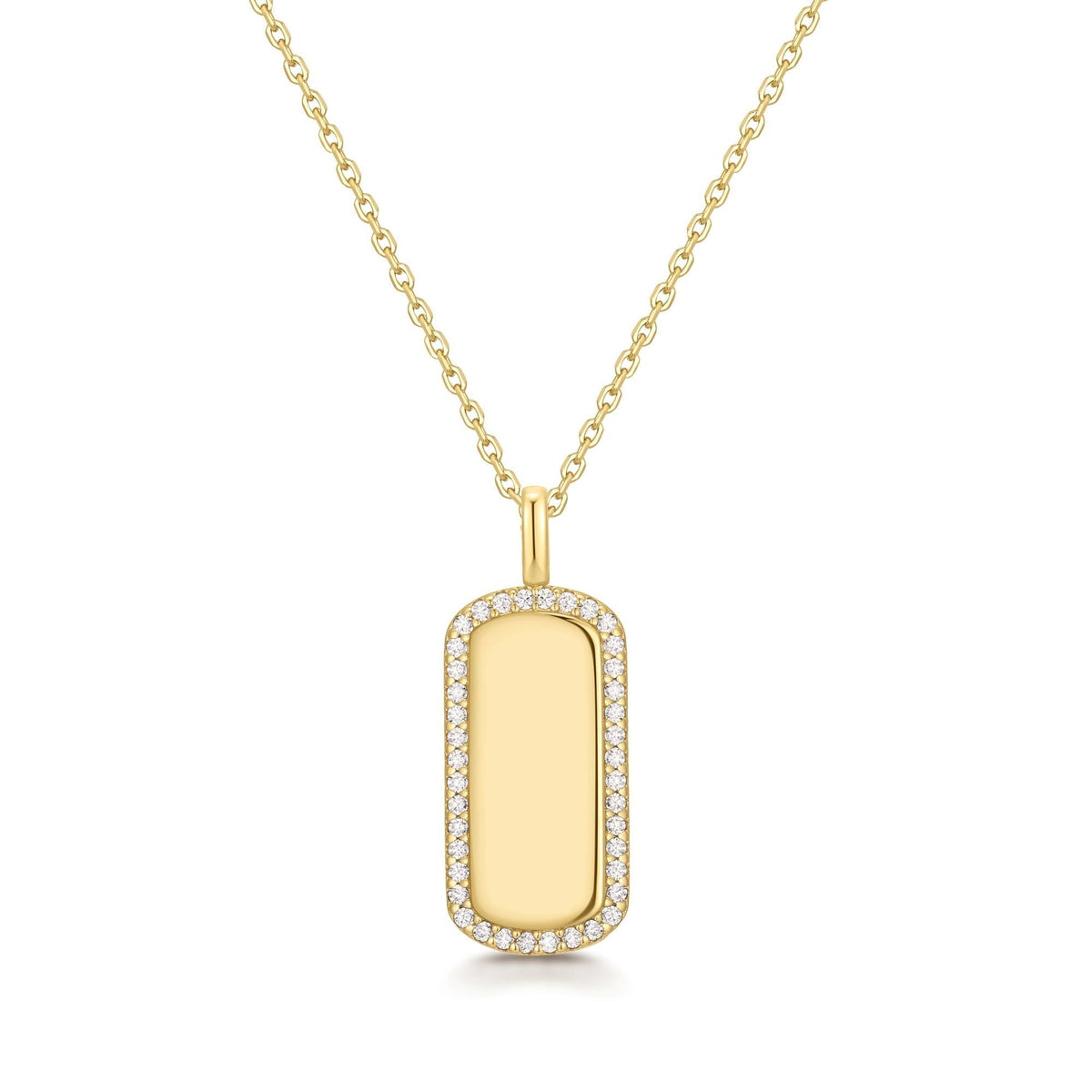 Ania Haie Gold Sparkling Tag Necklace
