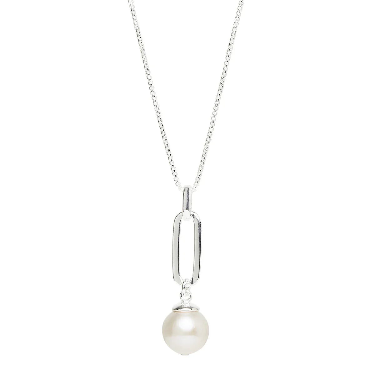 NAJO The Enchantress Silver Pearl Necklace (45cm+ext)