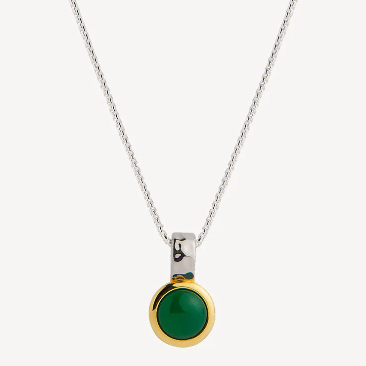 Solace 2-Tone Green Onyx Necklace