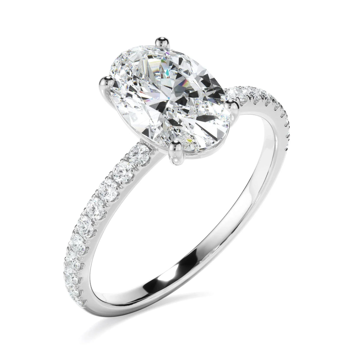 1.70ct Oval Cut Lab Grown Diamond Ring