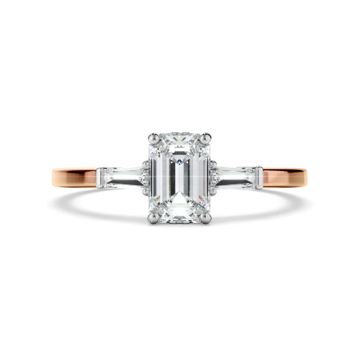 1.10ct Emerald Cut Lab Grown Diamond Ring