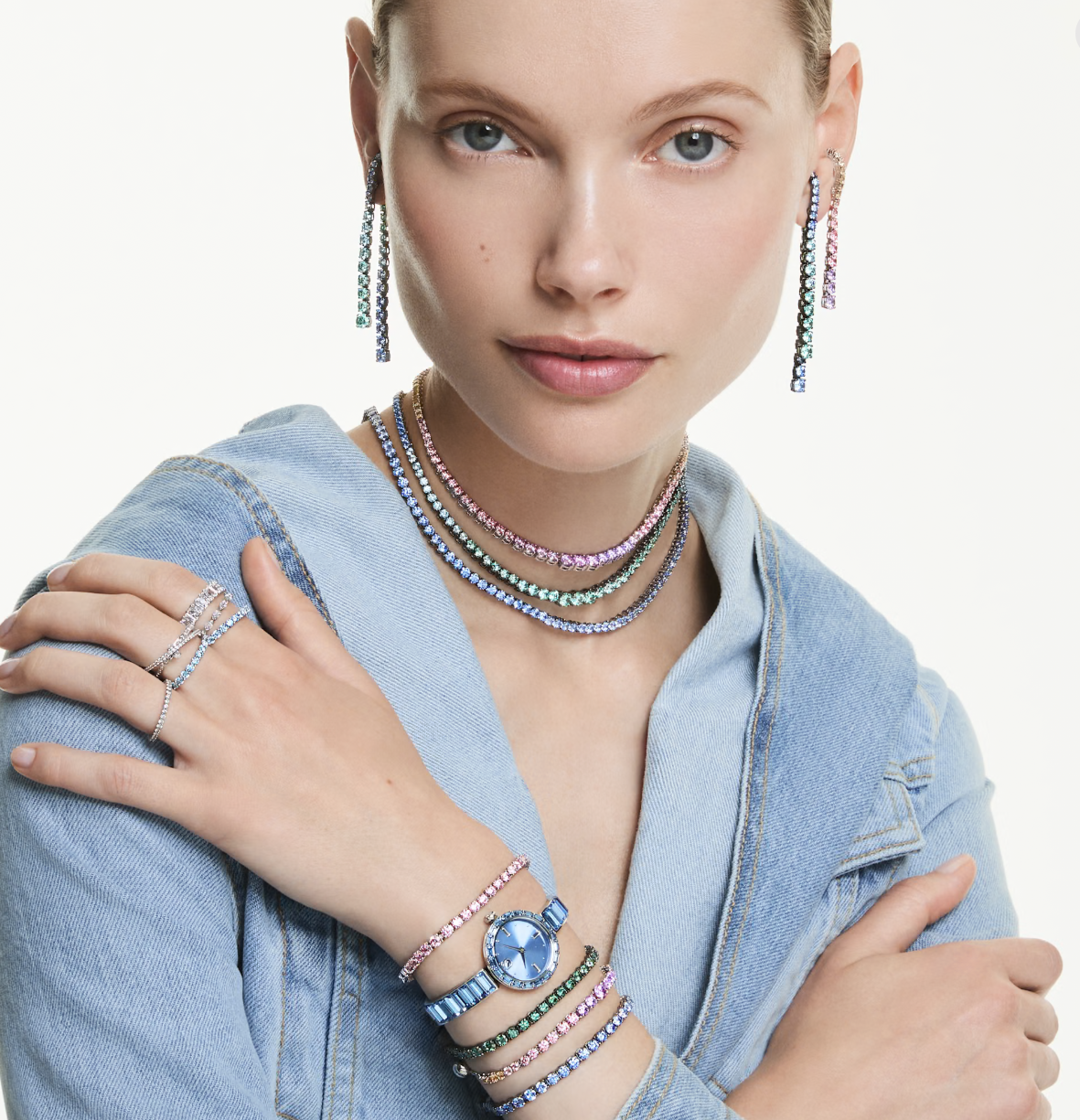 Matrix drop earrings