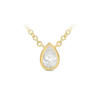9ct Yellow Gold Lab Grown Diamond Necklace