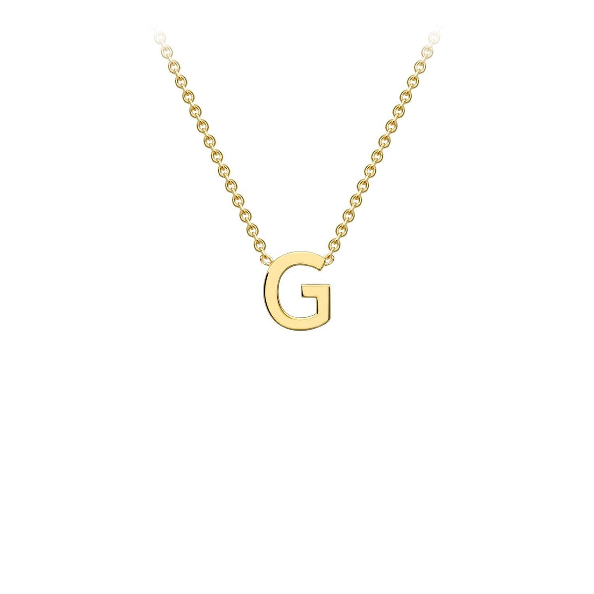 9ct Yellow Gold 'G' Initial Adjustable Letter Necklace 38/43cm
