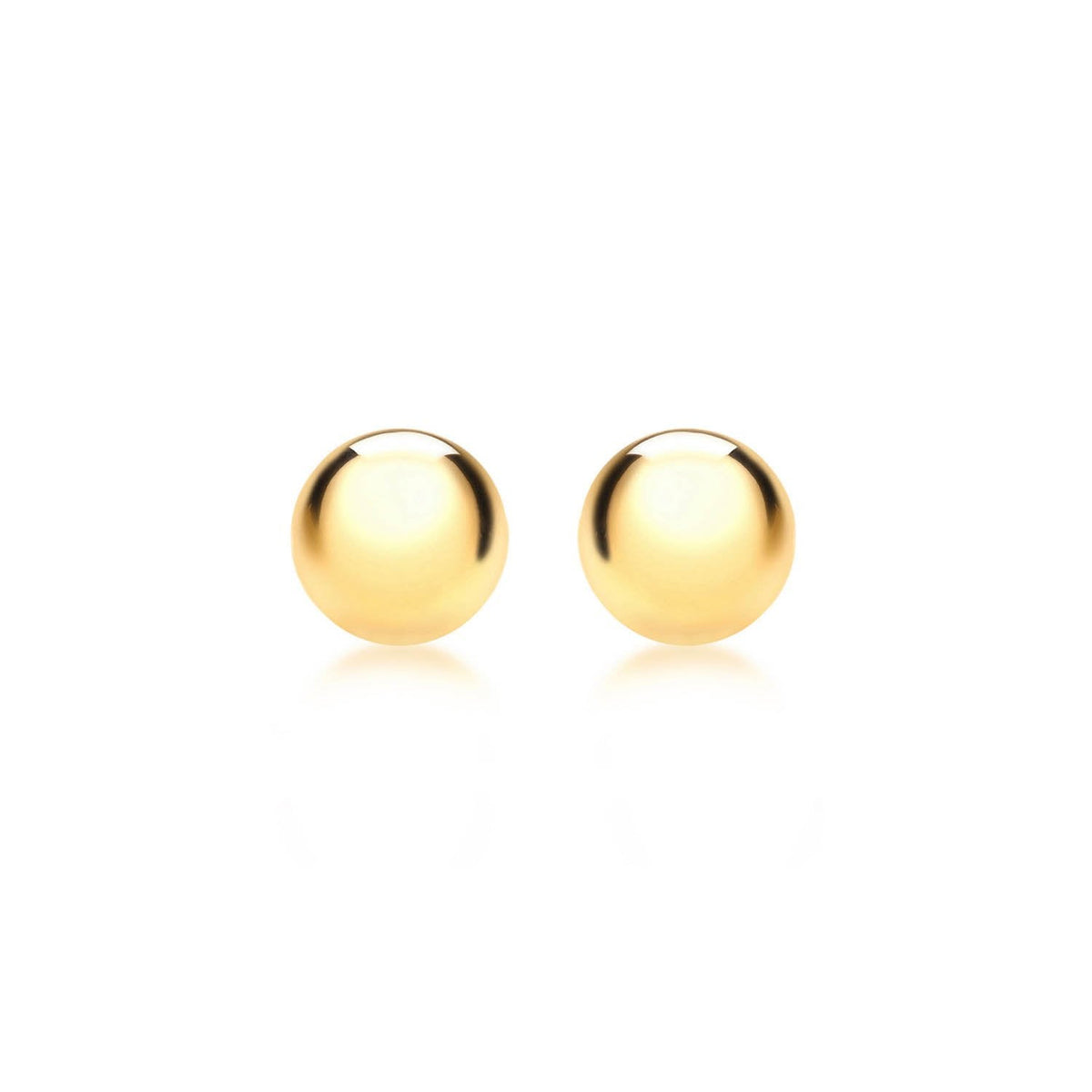 9ct Yellow Gold 8mm Ball Stud Earrings