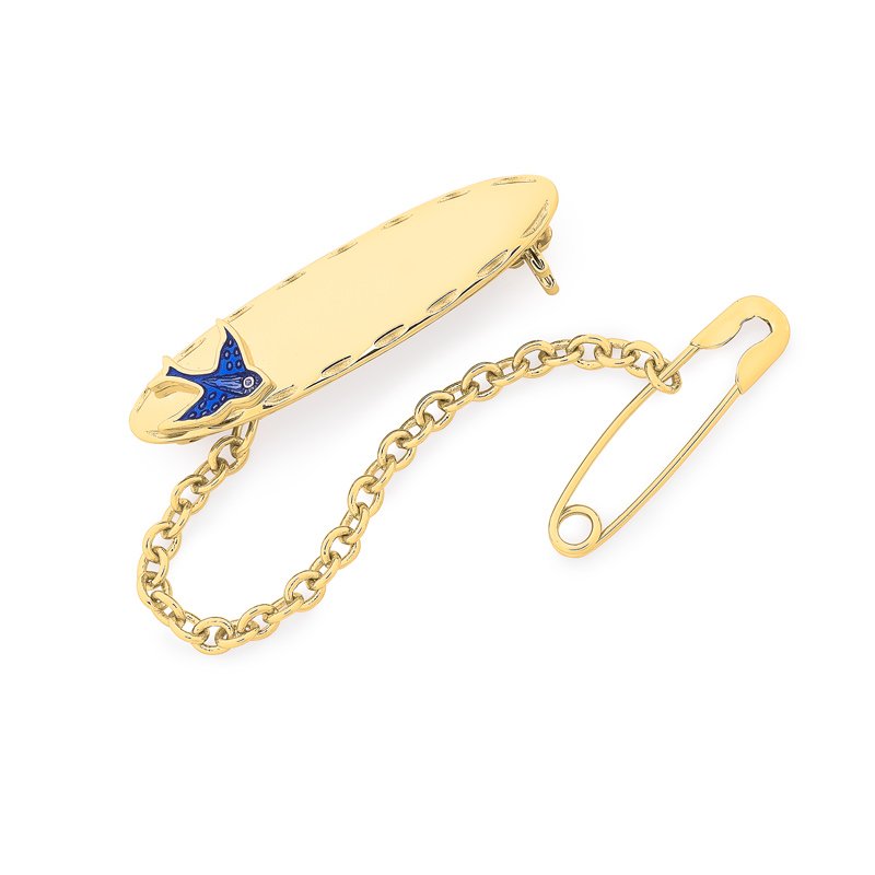 Thomas Bluebird Oval Childrens Brooch