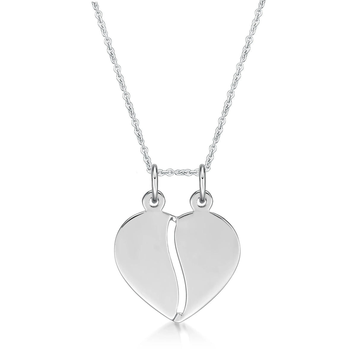 Silver Share-A-Heart Necklaces - Nangar Gems