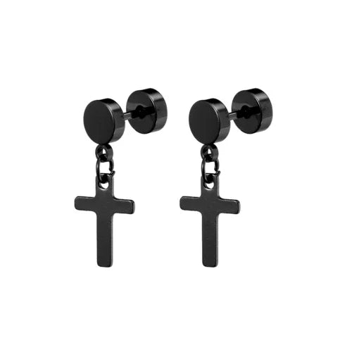 Blaze stainless cross studs