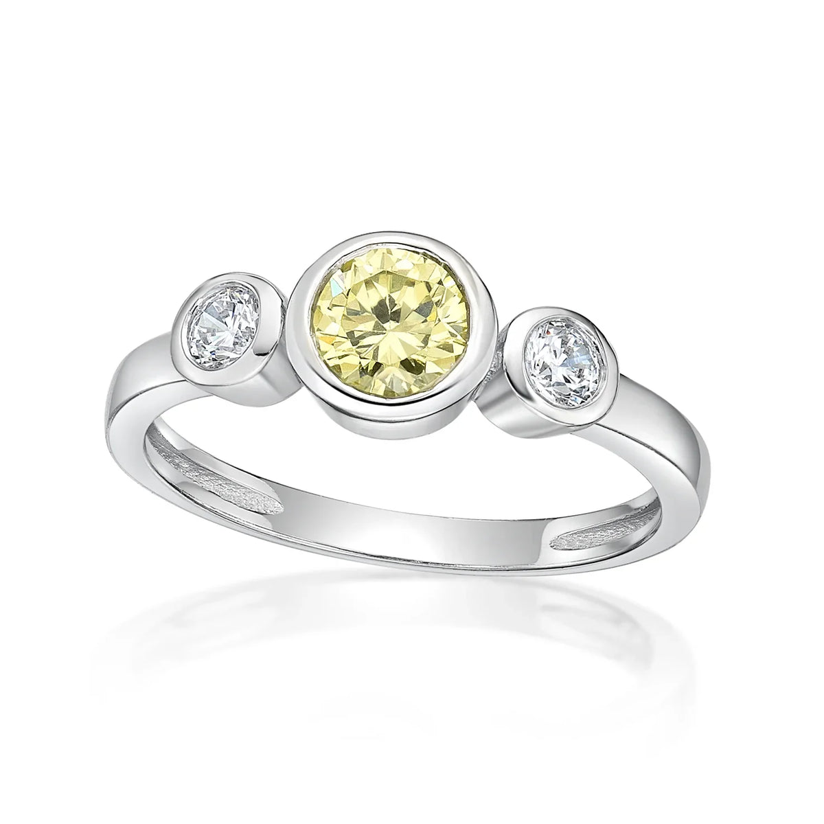 August Birthstone Silver CZ Ring - Nangar Gems