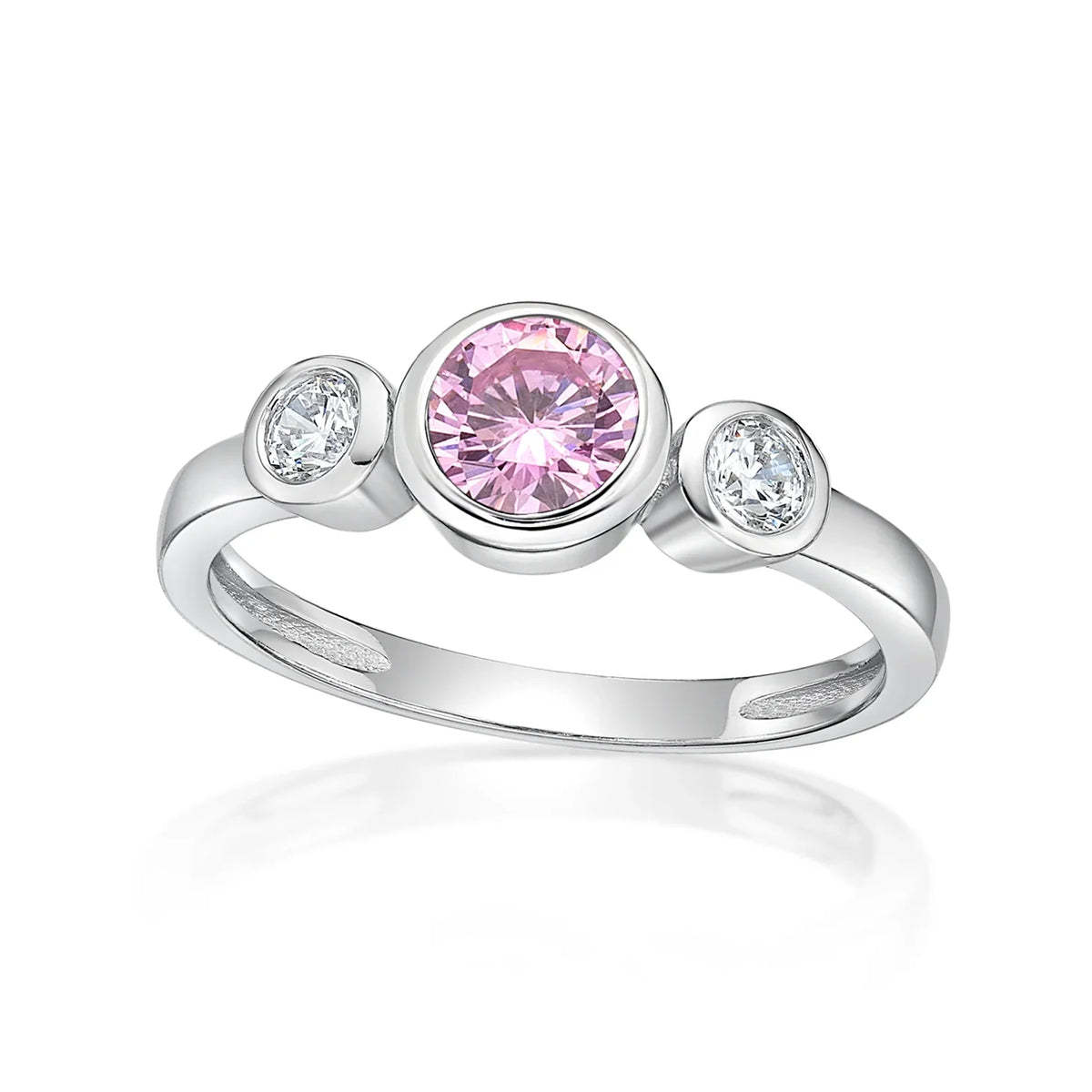 October Birthstone Silver CZ Ring - Nangar Gems