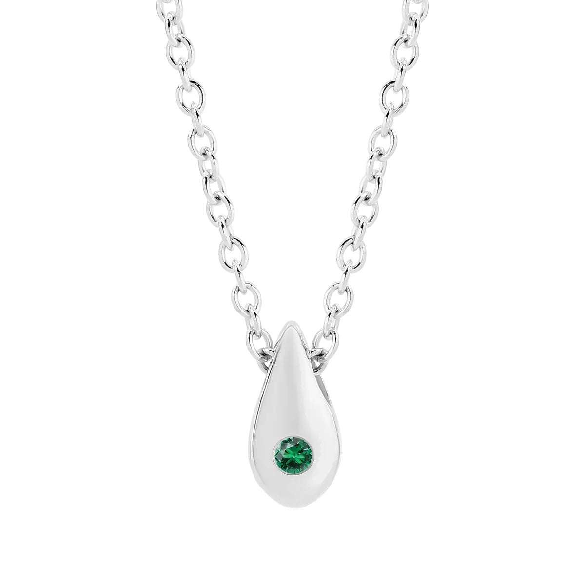 Natural Emerald Droplet Pendant