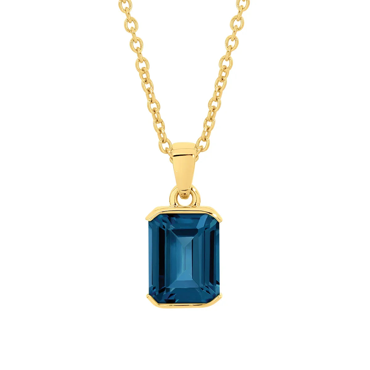 18CT LONDON BLUE TOPAZ PENDANT