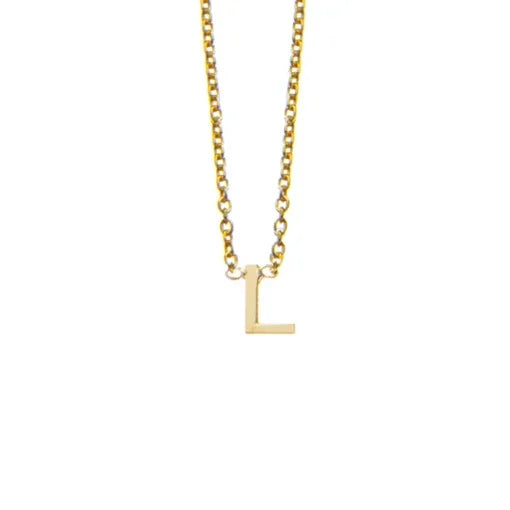 Silver mini L necklace