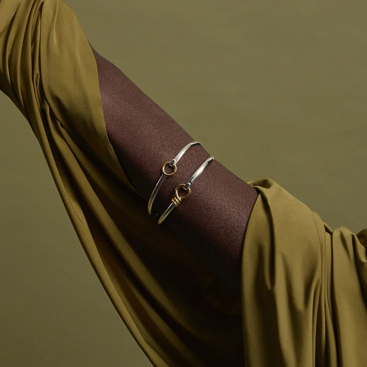 NAJO Oh Honey Yellow Gold and Silver Bangle